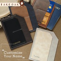 Custom Embossed Name Vintage Pu Leather Passport Cover Personalized Multi Card Slots Travel Document Holder Retro Wallet Gift