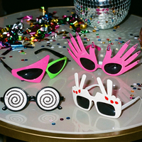 4pcs Funny Y2K Novelty Sunglasses Set, Funny Assorted Party Glasses for Costume Party Rave Disco Photo Props