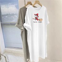 Oversize Loose Short Sleeved Dress Women's Korean Ins Fashion Casual Versatile Pullover Dress