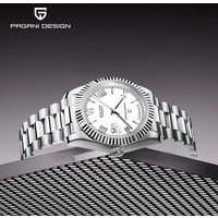 PAGANI DESIGN Watches Pure White Dial Mechanical Watch For Men 2025 New Luxury Sapphire Crystal Automatic Stainless Steel Clock