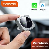 Toocki Wireless CarPlay Adapter for Android 11 & iOS 10, 2-in-1 Mini CarPlay Android Auto Dongle Plug&Play Bluetooth 5.3 WiFi 6