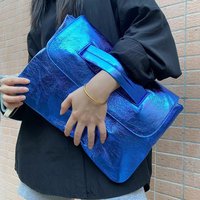 Fashionable evening bag, elegant and exquisite retro PU leather handbag, large capacity wristband handbag, women's wallet