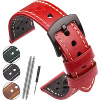 Genuine Leather Watchband 20 22 24mm For Samsung Galaxy Watch 3 4 Strap Cowhide Vintage Breathable Bracelet