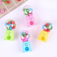 School Supplies Creative Gashapon Machine Fruit Cartoon Eraser Set Student Eraser Gifts Wholesale Rewards Kawaii Stationery