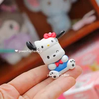 Sanrio Character Blind Box Toys Cute Cartoon Figure Hello Kitty Pom Purin Cinnamoroll Pochacco Doll Model Collect Ornaments
