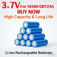3.7V 1300mAh 16340 CR123A Li-ion Rechargeable Batteries and For LED Flashlight Laser pen For 16340 CR123A Battery