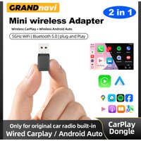 2IN1 Mini NEW Wireless CarPlay Android Auto Adapter Wired to Wireless Car Ai Box For Audi Toyota VW Peugeot MG Ford USB Dongle