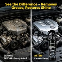 Car Engine Bay Cleaner Spray, 150ml Engine Compartment Refurbishment Spray with Cleaning Towel