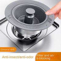 Kitchen Sink Bounce Core Drain Strainer Sink Drain Strainer Sink Stopper Stainless Steel Kitchen Drain Plug Filter Screen