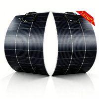 2 Stück 125W flexibles monokristallines Solarpanel, insgesamt 250W 12V, wasserdichte, biegbare Solarzellen für Wohnmobil, Wohnwagen, Boot, Yacht, Camping, netzunabhängige Stromversorgung