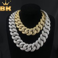 THE BLING KING 28mm Heavy Miami Cuban Necklace Micro Paved Out Cubic Zirconia Fashion HipHop Jewelry For Men