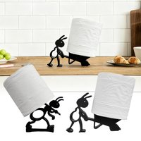 Ant Shaped Toilet Paper Holder in Matte Black, Cute Napkin Dispenser for Bathroom Kitchen RV and Home Decor Supplies