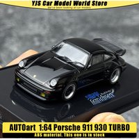 AUTOART New 1/64 911(930) TURBO WANGAN MIDNIGHT BLACKBIRD (COMIC #1 VERSION) car model Static display Collection Holiday gift