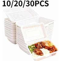 10/20/30PCS Disposable Lunch Boxes Plastic Salads Sandwiches Takeaway Kitchen Fridge Restaurant Picnic Food Container