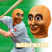 3D Printed Full Face Visual Mask Balaclava Fun Role-playing Props Costumes Novel Elastic Mesh Headgear For Women Men