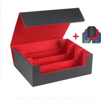 Storage Box For 1800/600/100+ Trading Cards PU Leather Commander Card Deck Case Magnetic Closure Card Holder for Magic Game Card