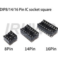 10PCS DIP8 14 16 Pin Square hole DIP8 DIP14 DIP16 Pin IC Socket