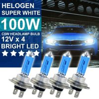 4pcs Car H7 100W LED Headlights 12V 4500K Super White Daytime Running Lamp Light Bulb HALOGEN Fog Lights universal