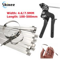 Pince à attaches de câble, attache manuelle en acier inoxydable, sangle de fixation autobloquante, outil de coupe de haute qualité, coupe-fermeture éclair automatique, Tension