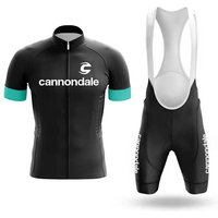 AliExpress NONE Cannondale Men's Cycling Clothing Set Professional Cycling Shirts Bibs Bib Straps Cycling Shorts