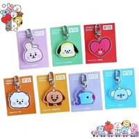 BT21 anime merchandise cartoon cute acrylic keychain Kawaii for boys and girls couples backpack pendant accessory support gift