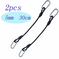 2pc Heavy Duty Bungee Shock Cord Tie Down Straps with Snap Hooks for Camping Tents Kayaks Boat Trailer Fishing Gear Organization