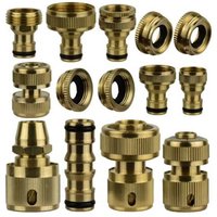 1/2" 3/4" Brass Hose Adapter 16mm Quick Connector Irrigation Pipe Tube Connect Repair Joint Garden Watering Accessories