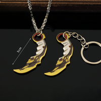 Valorant Weapon Keychain Champions 2021 Karambit 5cm Metal Game Samurai Sword Accessories Ornaments Gifts Toys for Boys