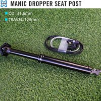 AliExpress NONE X-fusion Manic MTB Dropper Seatpost 31.6MM 125mm Internel Cable Dropper Seatpost for Mountain Bike Gravel Seatpost