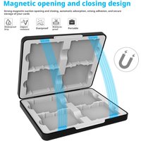 For GBC/GB 8-in-1 Game Card Storage Box Silicone Lined Magnetic Organizer For Game Boy Advance Cartridges