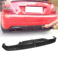Carbon Fiber Car Rear Bumper Diffuser Lip For Mercedes Benz SLK Class R171 AMG 2-Door 2004-2010 Rear Diffuser Body Kit(Only AMG)