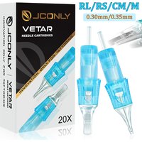 JCONLY Tattoo Cartridge Needle 20/10pcs Disposable Sterilized Tattoo Needle RL RS CM M1 Cartridges for Makeup Tattoo Machine Pen