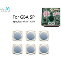 YuXi 6pcs/lot For Gameboy GBA SP D Pad A B Button Switch Tactile Replacement Button Conductive Film Metal Dome Snap Contact