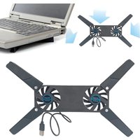 USB Powered Foldable Cooler Pad with 2 Fans Notebook Cooling Pad Cooling Pad Bracket for Notebook Laptop PC Computer