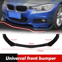 Universal Front Lip Spoiler Bumper Adjustable for BMW for Benz for Honda for Volkswagen Front Splitter Diffuser Lower Body Kit