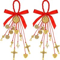 1pcs Saint Benedict Medal Protection from Evil Blessing Catholic Saint Benito Medalla Jewelry Charms for Women Men Car Gift
