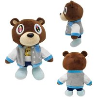 New Style Kawaii Kanye Dropout Bear Teddy Bear Plush Toys Kanye West Graduation Soft Stuffed Home Room Decor Birthday Gift