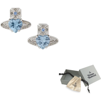 Vivienne Westwood Rhinestone Earrings Women's Blue 1250952007-090
