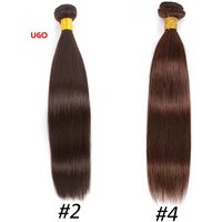 2# 4# Straight Human Hair Bundles Brazilian Brown Hair Weaving Bundles Brown Hair Extension Remy Chocolate Bone Human Hair Weave