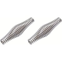 2pcs Spring Steel Handle Chrome-plated Insulated Flexible Spring For Grills Wood Stoves Grills Stoves Fireplaces