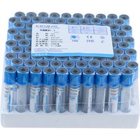 100pcs anticoagulant Blood coagulation sodium citrate plastic tube sterile negative pressure vacuum blue cap tube