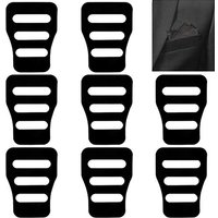 8Pcs Fashion Pocket Square Holder Handkerchief Keeper Organizer Man Prefolded Handkerchiefs