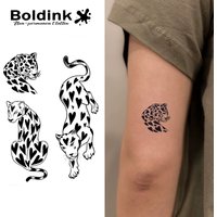 Leopard Print Temporary Tattoo,Lasts To 15 Days New Technology Magic Waterproof Semi Permanent Sticker.