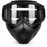 AliExpress NONE Color Changing Goggles Mask Anti-UV Detachable Ski Mask Motorcycle HD Motocross Glasses Retro Riding Masks