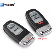 YIQIXIN For Audi A3 A4 A5 A4L Quattro Q5 Q7 A6 A8 S8 Q3 3/4 Buttons Car Key Case Remote Replacement Fob Shell HU66 Uncut Blade