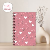 Pink Heart-Shaped Design Notebook 1pc,Blank Lined Pages,Ideal Gift for Note-Taking, Inspiring for Everyone, Perfect for Students