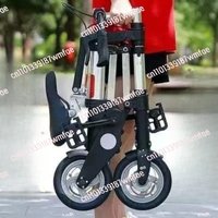 Bicycle ultra-small bicycle 10 inch lightweight human folding bicycle pedal 8 inch mini folding