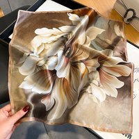 2024 Fashion 100% Real Silk Scarf 53cm Square Bandelet Women's Silk Temperament Small Scarf Neck Decorative Wrap Printed Scarves