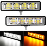 6 Inch LED Light Bar Driving Running Light 72W Work Lamp Fog Light White/ Amber For Motorcycle 4X4 ATV SUV Truck Tractor 12V 24V