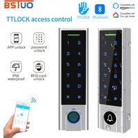 IP66 Waterproof TTLock Mobile APP Smart Standalone Metal Fingerprint Card Password Access Controller 13.56Mhz RFID Reader